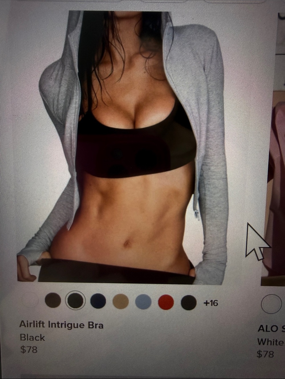 ALO Yoga airlift intrigue Black Sports Bra